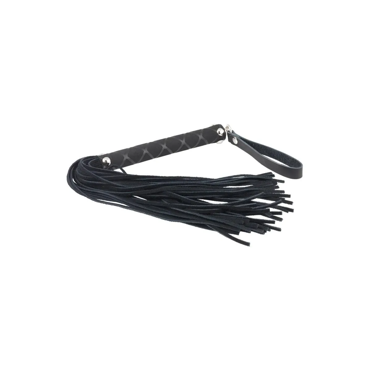 Lederpeitsche Schwarz 35 cm von Bondage Play | Fesselliebe.de