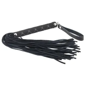 Lederpeitsche Schwarz 35 cm von Bondage Play | Fesselliebe.de