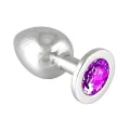 Plug Metall Lila 9,7 cm von Bondage Play