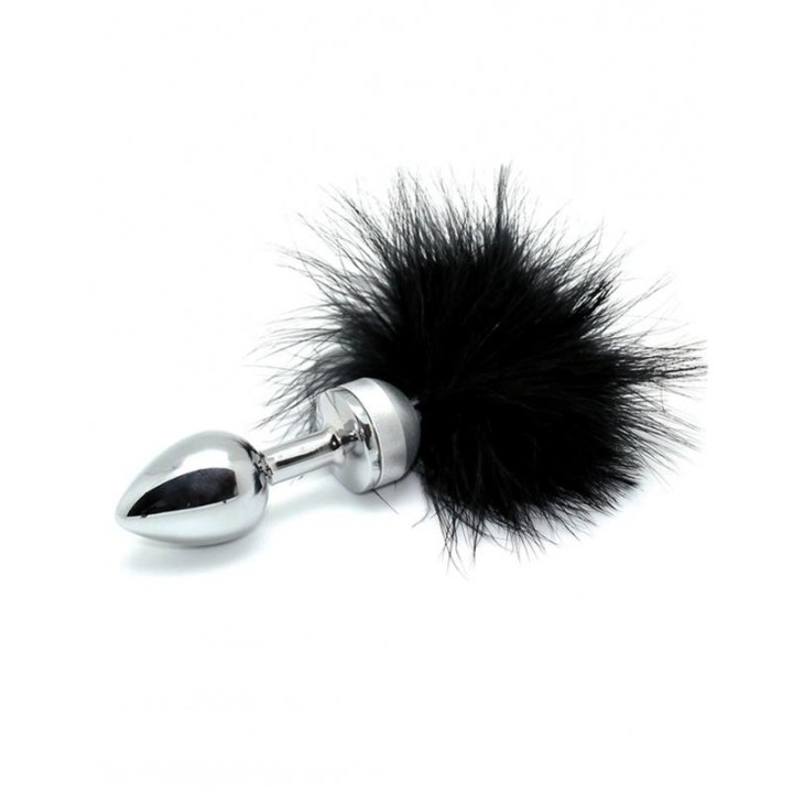 Analplug Klein mit Schwarzer Feder von Bondage Play | Fesselliebe.de