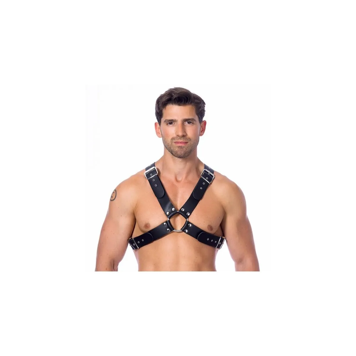 Verstellbarer Ledergeschirr mit Schnallen von Bondage Play | Fesselliebe.de