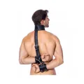 Hals- und Handfesseln aus Leder, M-L von Bondage Play