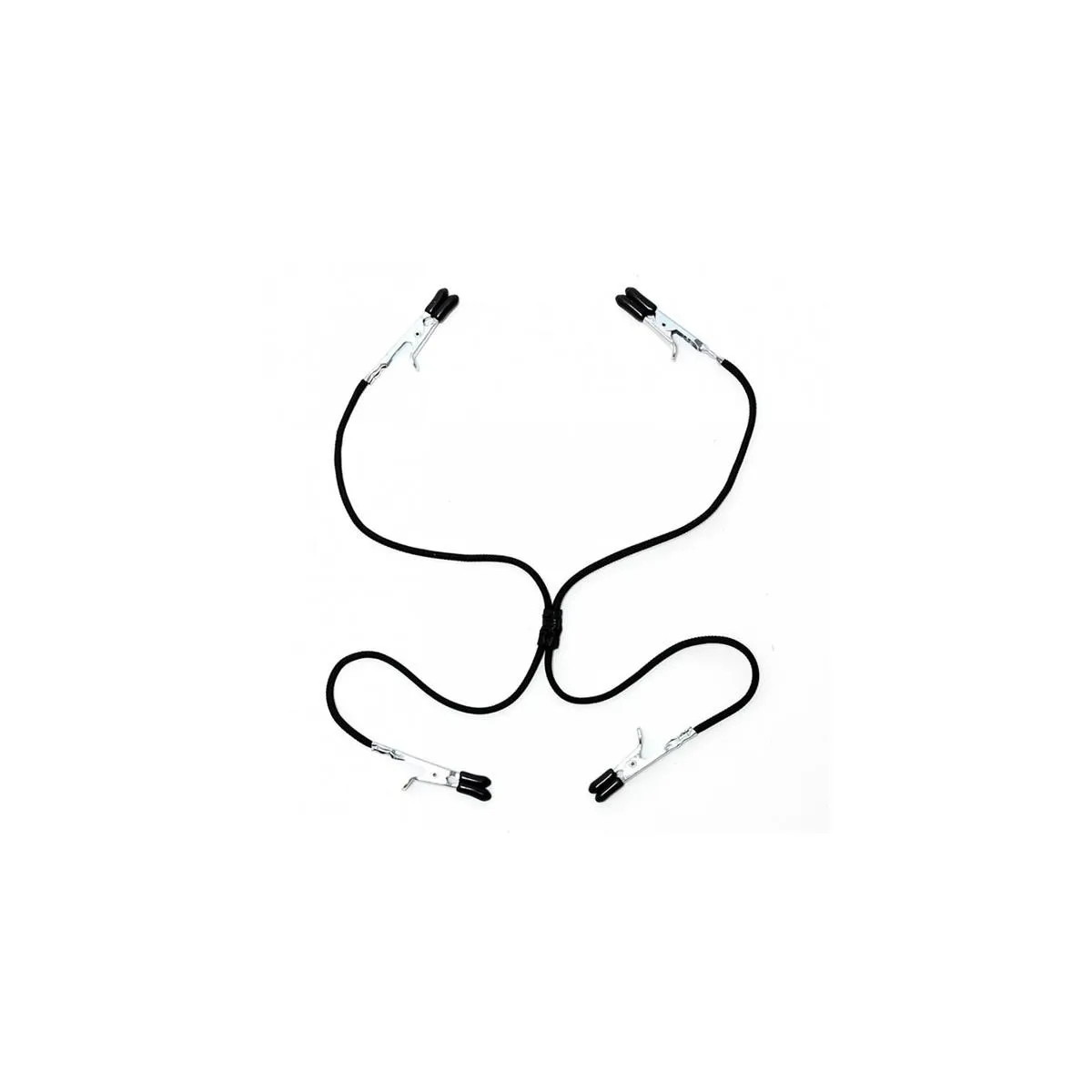 Nippel- und Schamlippenklemmen, Schwarz, Elastisch von Bondage Play | Fesselliebe.de