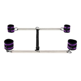 Doppel-Spreizstange mit Manschetten Verstellbar Lila von Bondage Play | Fesselliebe.de