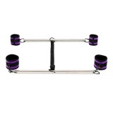 Doppel-Spreizstange mit Manschetten Verstellbar Lila von Bondage Play | Fesselliebe.de