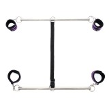 Doppel-Spreizstange mit Manschetten Verstellbar Lila von Bondage Play | Fesselliebe.de