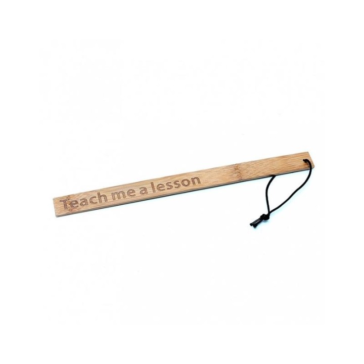Paddel „TEACH Me A Lesson” aus Bambus von Bondage Play | Fesselliebe.de