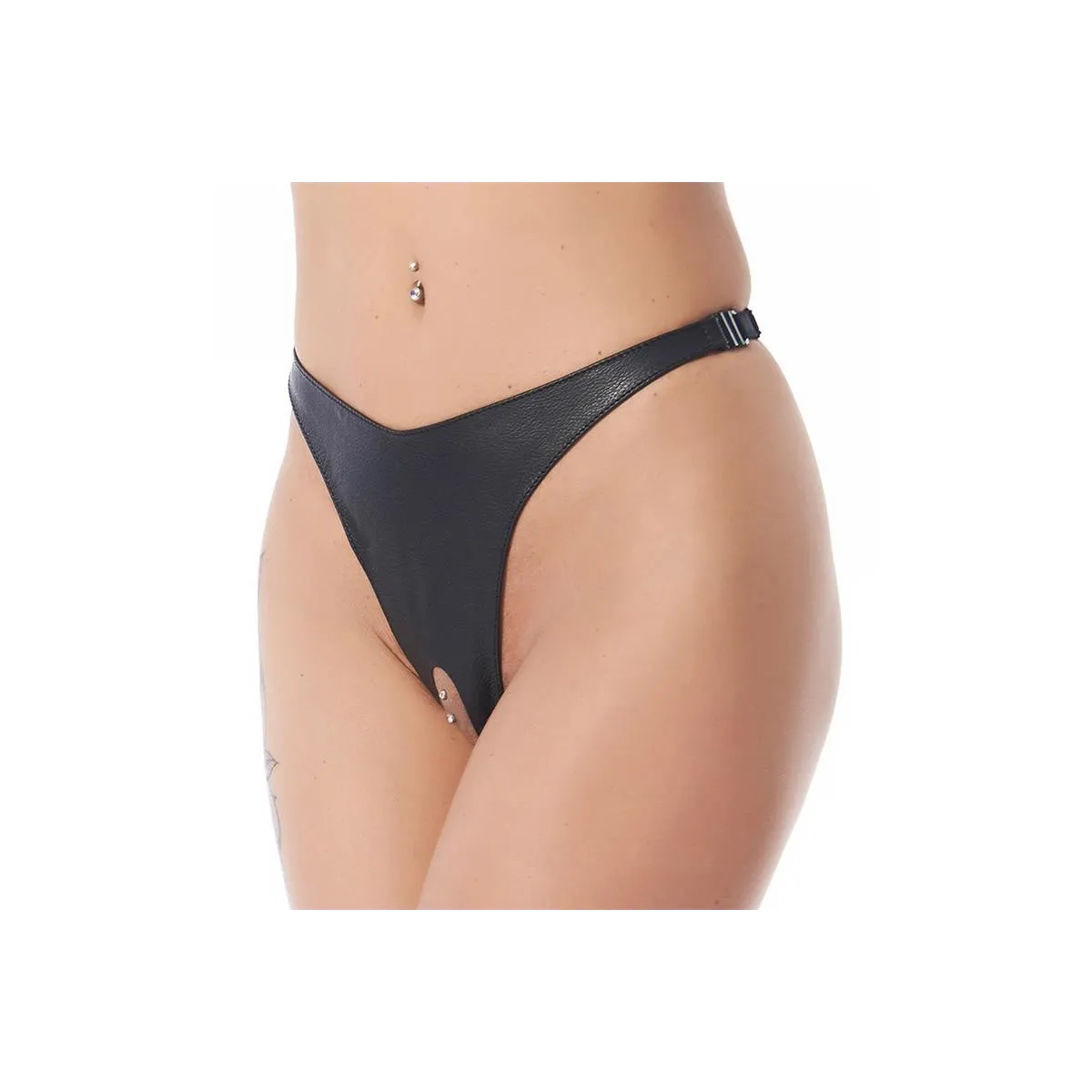 Offener Slip, Schwarz, Einheitsgrösse von Bondage Play | Fesselliebe.de