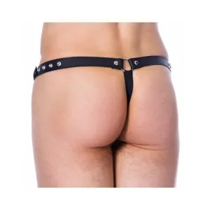 Leder-G-String Verstellbar mit Öffnung von Bondage Play