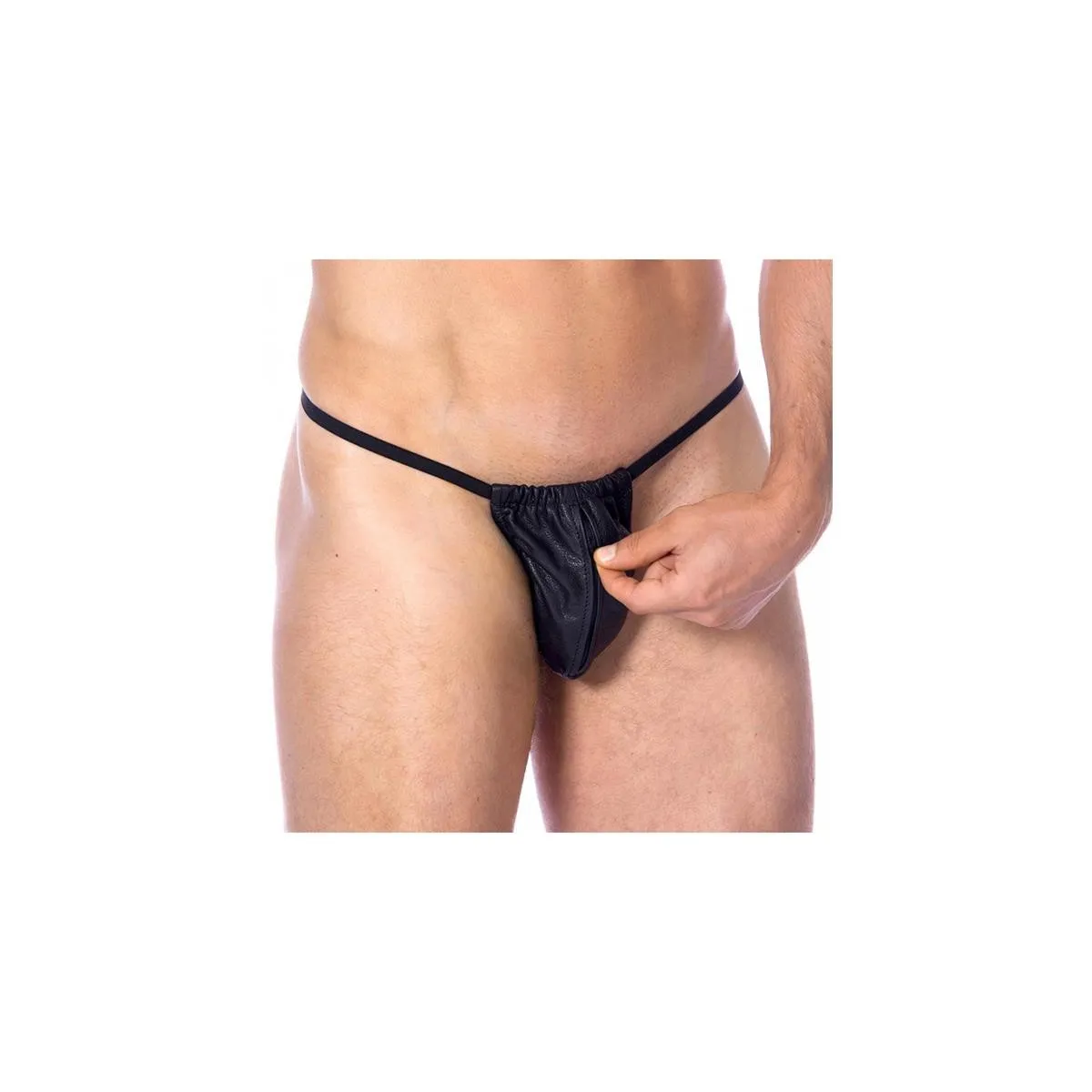 Leder-G-String Verstellbar Einheitsgrösse von Bondage Play | Fesselliebe.de