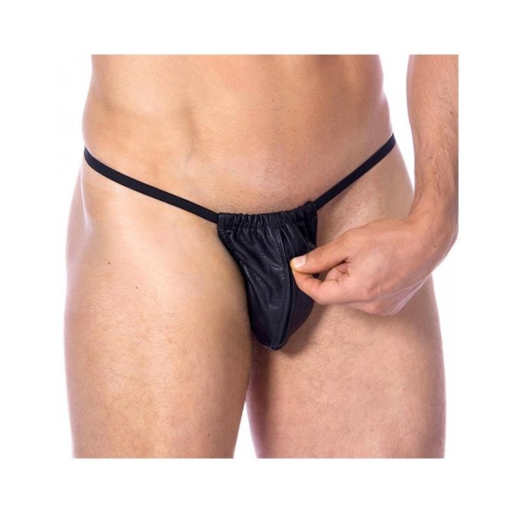 Leder-G-String Verstellbar Einheitsgrösse von Bondage Play | Fesselliebe.de