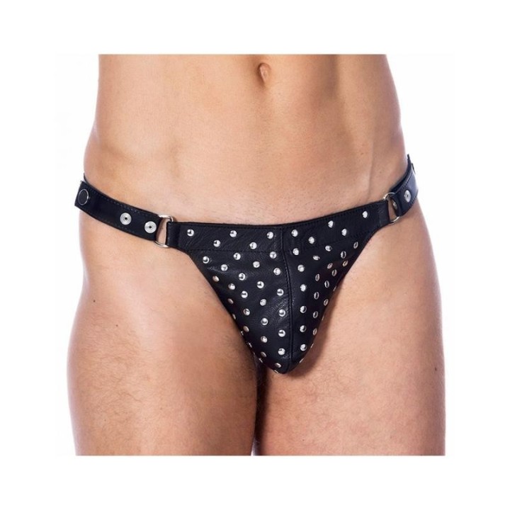 Leder-G-String Verstellbar mit Nieten von Bondage Play | Fesselliebe.de