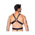 Verstellbarer Lederharnisch mit Ringen von Bondage Play