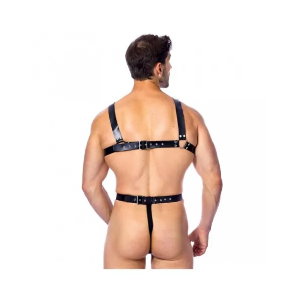 Verstellbarer Leder-Ganzkörperharnisch von Bondage Play | Fesselliebe.de