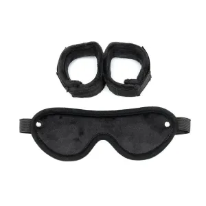 Handschellen mit Maske Verstellbar Schwarz von Bondage Play