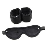 Handschellen mit Maske Verstellbar Schwarz von Bondage Play | Fesselliebe.de