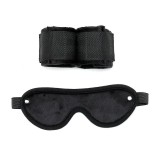 Handschellen mit Maske Verstellbar Schwarz von Bondage Play | Fesselliebe.de
