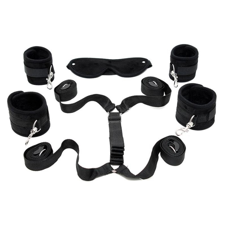 Unterbett-Fesselset Schwarz von Bondage Play | Fesselliebe.de