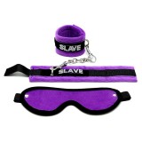 Handschellen und Augenmaske Lila von Bondage Play | Fesselliebe.de