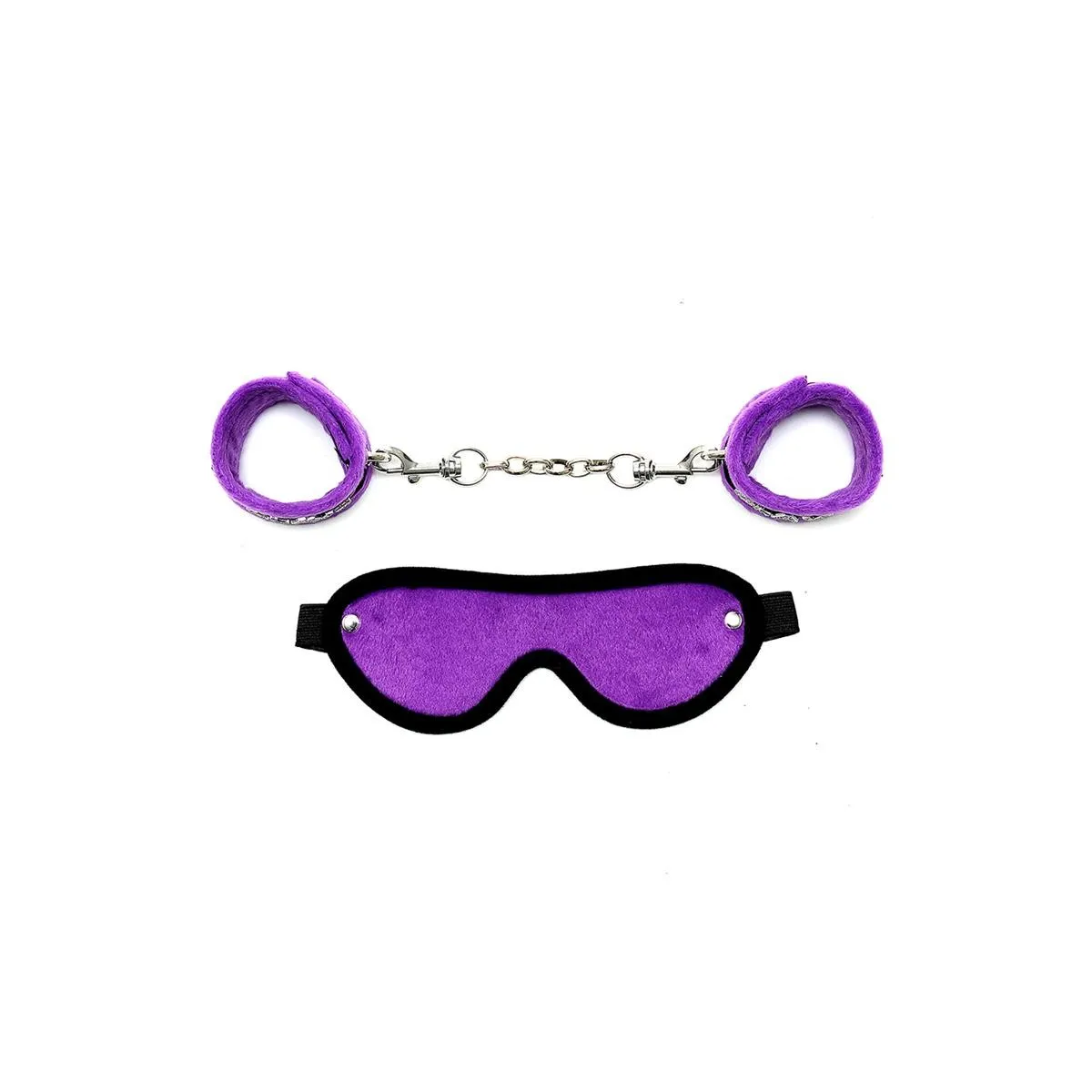 Handschellen und Augenmaske Lila von Bondage Play | Fesselliebe.de