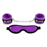 Handschellen und Augenmaske Lila von Bondage Play | Fesselliebe.de
