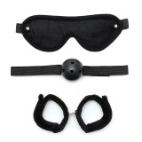 Bondage-Set 3-Teilig Schwarz von Bondage Play | Fesselliebe.de