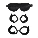 Handschellen, Fussfesseln und Maske Schwarz von Bondage Play | Fesselliebe.de