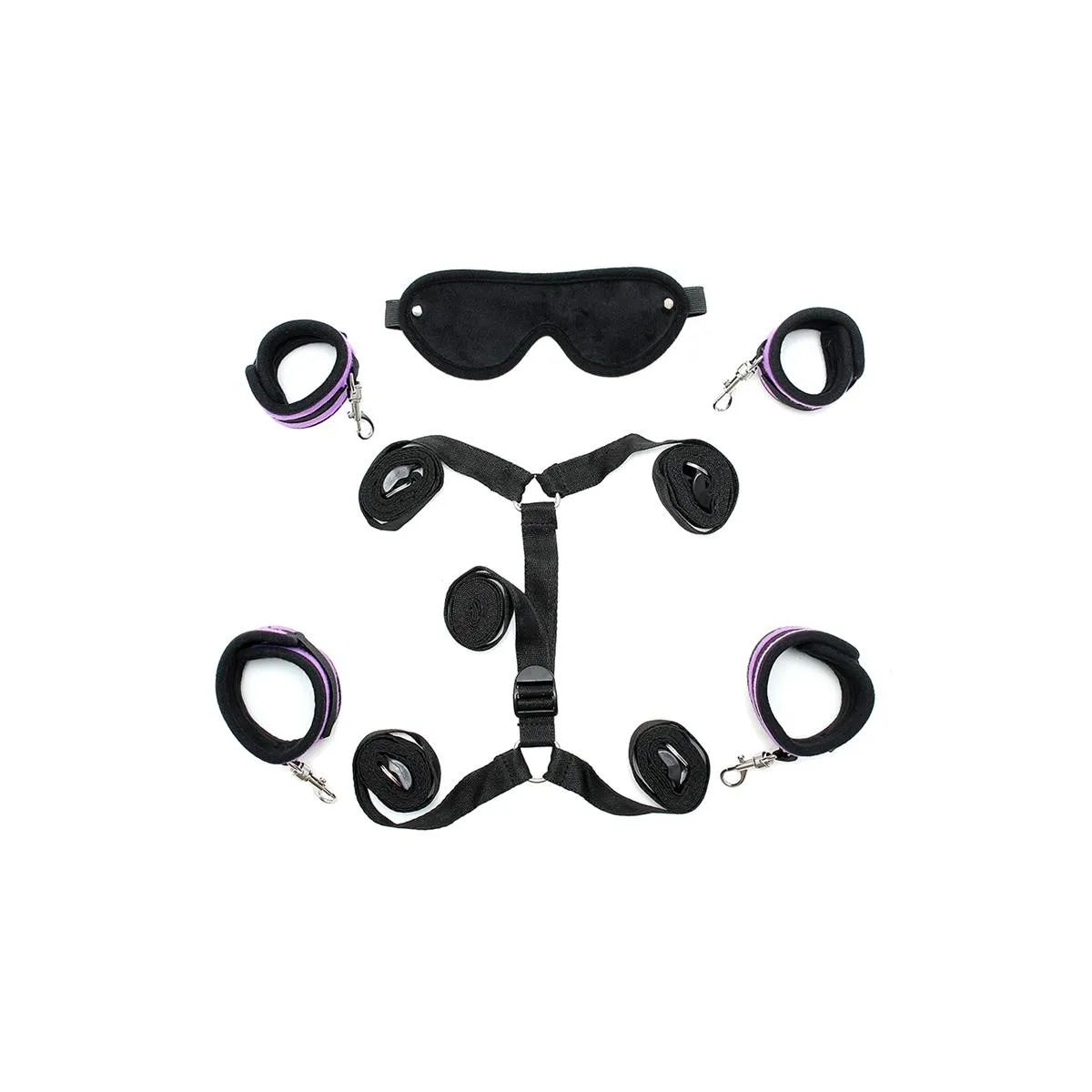Unterbett-Fesselset Lila von Bondage Play | Fesselliebe.de