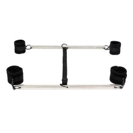 Doppel-Spreizstange mit Manschetten Verstellbar Schwarz von Bondage Play | Fesselliebe.de