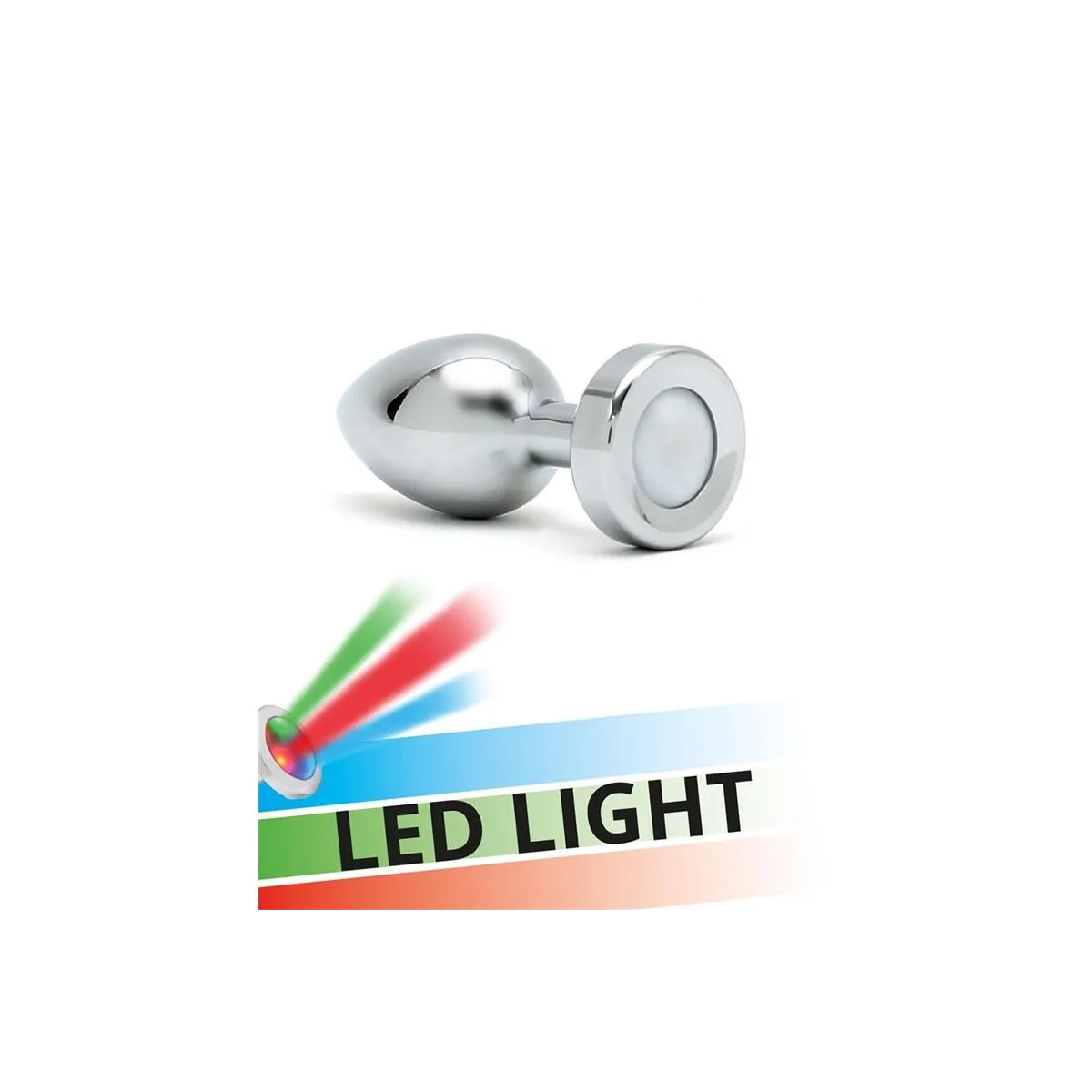 Analplug mit Led-Lichtern Pisa Silber von Bondage Play | Fesselliebe.de
