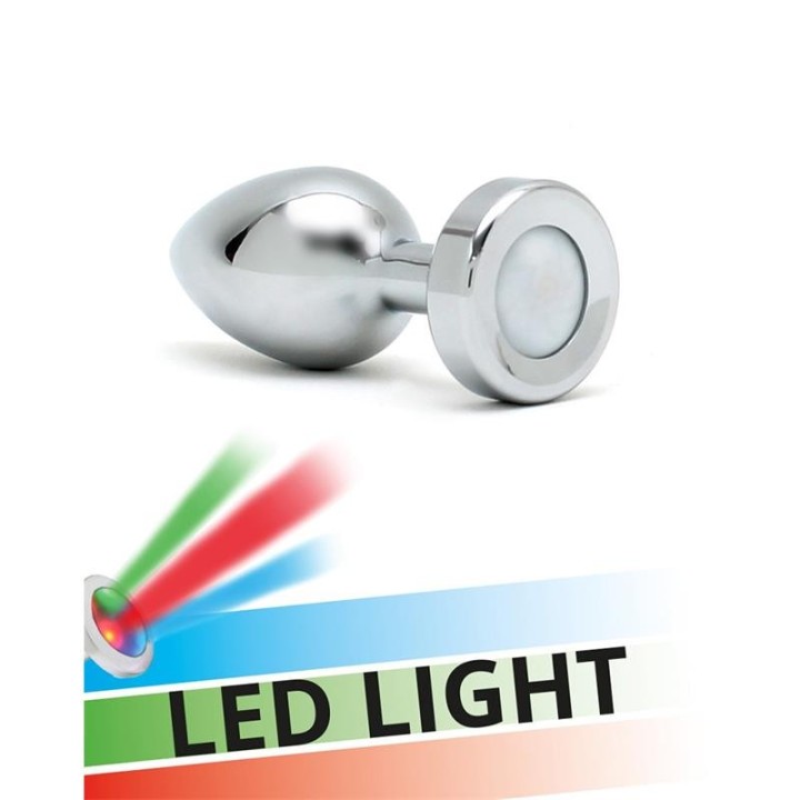 Analplug mit Led-Lichtern Pisa Silber von Bondage Play | Fesselliebe.de