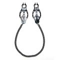 Verstellbare Nippelklemmen Im Schmetterlingsstil mit Schwarzer Kette von Bondage Play
