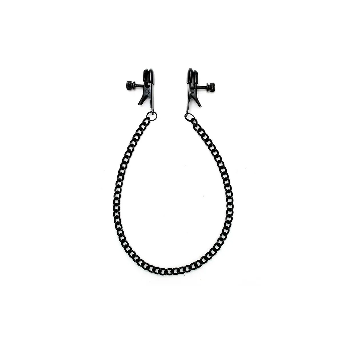 Verstellbare Nippelklemmen mit Schwarzer Kette von Bondage Play | Fesselliebe.de
