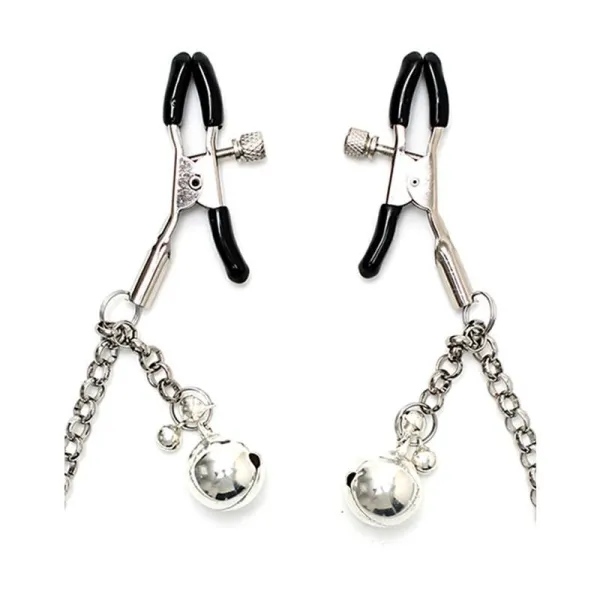 Nippelklemmen mit Kette und Glöckchen von Bondage Play | Fesselliebe.de
