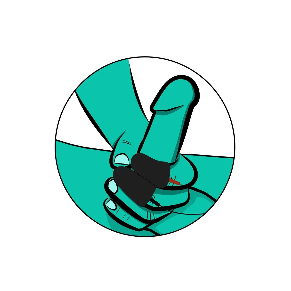 Explorer Silikon Noir Fingerhüllen von Electrastim | Fesselliebe.de