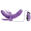 Fetish Fantasy Elite Vibrierender Double Delight Strap-On Lila von Fetish Fantasy Elite