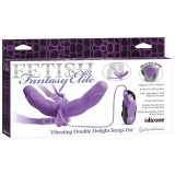 Fetish Fantasy Elite Vibrierender Double Delight Strap-On Lila von Fetish Fantasy Elite | Fesselliebe.de
