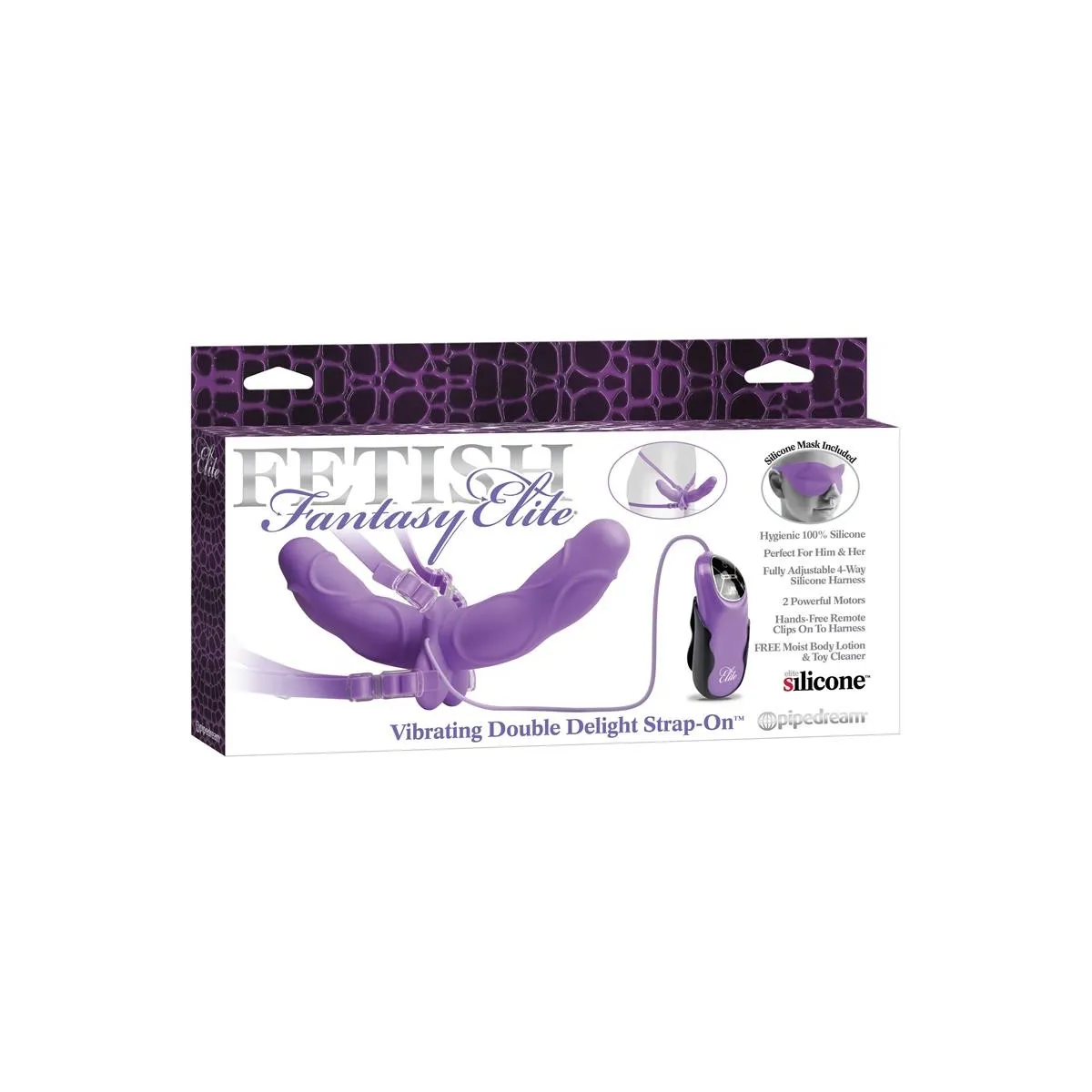 Fetish Fantasy Elite Vibrierender Double Delight Strap-On Lila von Fetish Fantasy Elite | Fesselliebe.de