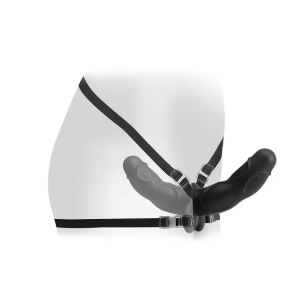 Fetish Fantasy Elite Double Delight Strap-On Schwarz von Fetish Fantasy Elite | Fesselliebe.de