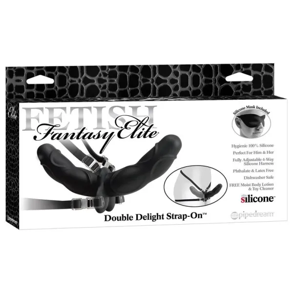 Fetish Fantasy Elite Double Delight Strap-On Schwarz von Fetish Fantasy Elite | Fesselliebe.de