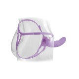 Harness mit Hollow Dildo mit Vibration 20 cm Lila von Fetish Fantasy Elite | Fesselliebe.de