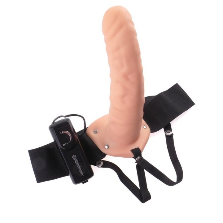 Umschnall-Hohl-Dildo mit Vibration Hautfarben von Fetish Fantasy Series | Fesselliebe.de