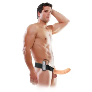 Umschnall-Hohl-Dildo mit Vibration Hautfarben von Fetish Fantasy Series