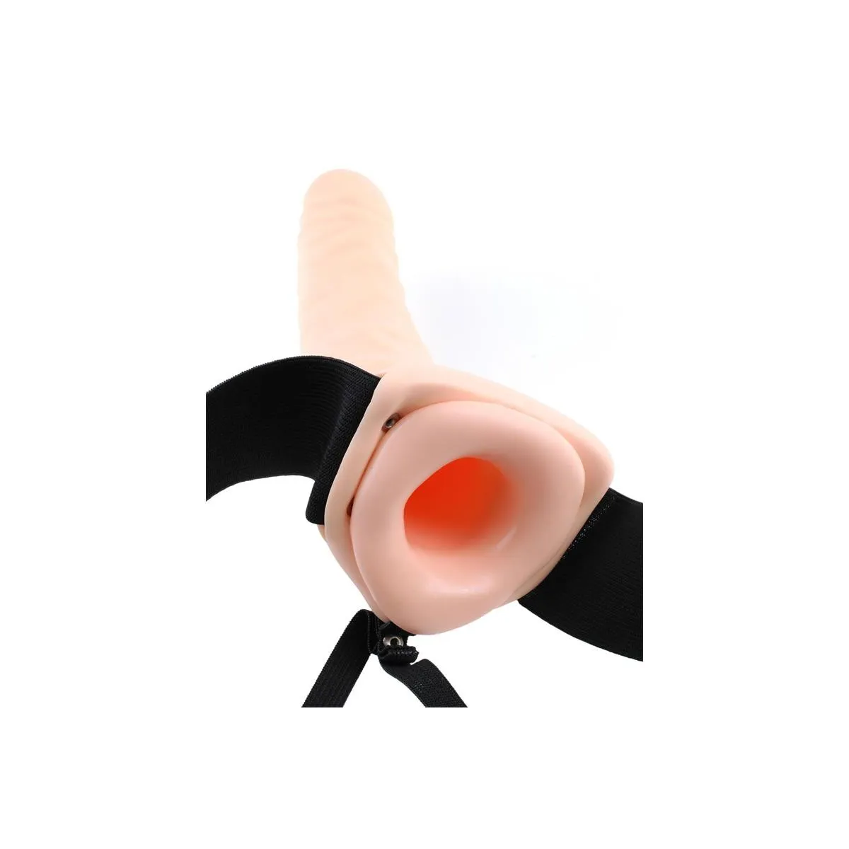 Umschnall-Hohl-Dildo mit Vibration Hautfarben von Fetish Fantasy Series | Fesselliebe.de