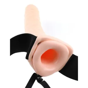 Umschnall-Hohl-Dildo mit Vibration Hautfarben von Fetish Fantasy Series