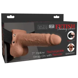 Elastischer Strap-On mit 7 Hohlen Dildos, 10 Funktionen, Fernbedienung, Usb von Fetish Fantasy Series | Fesselliebe.de