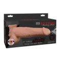 Elastischer Strap-On mit 9 Hohlen Dildos und Spritzfunktion, Hautfarben von Fetish Fantasy Series