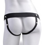 Elastischer Strap-On mit 9 Hohlen Dildos und Spritzfunktion, Hautfarben von Fetish Fantasy Series | Fesselliebe.de