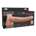 Elastischer Strap-On mit 9 Hohlen Dildos, 10 Funktionen, Usb, Hautfarben von Fetish Fantasy Series