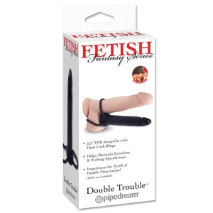 Dildo Double Trouble Schwarz von Fetish Fantasy Series